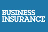 A blue background with the words business insurance